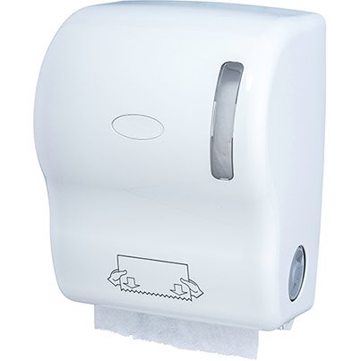 Autocut White Paper Towel Dispenser - Safety and Protect