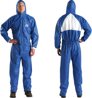 3M Disposable Coveralls, White/Blue, Hooded 4530 FSR - Safety and Protect