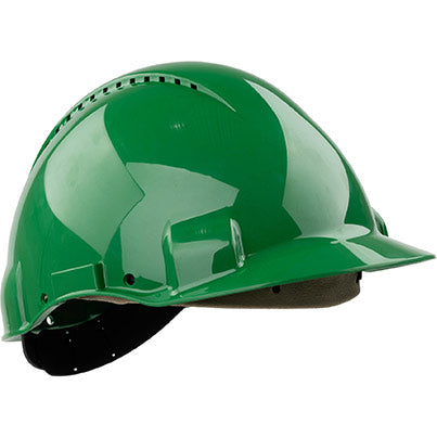 3M G3000D Green Vented Safety Helmet Box of 20 - Safety and Protect