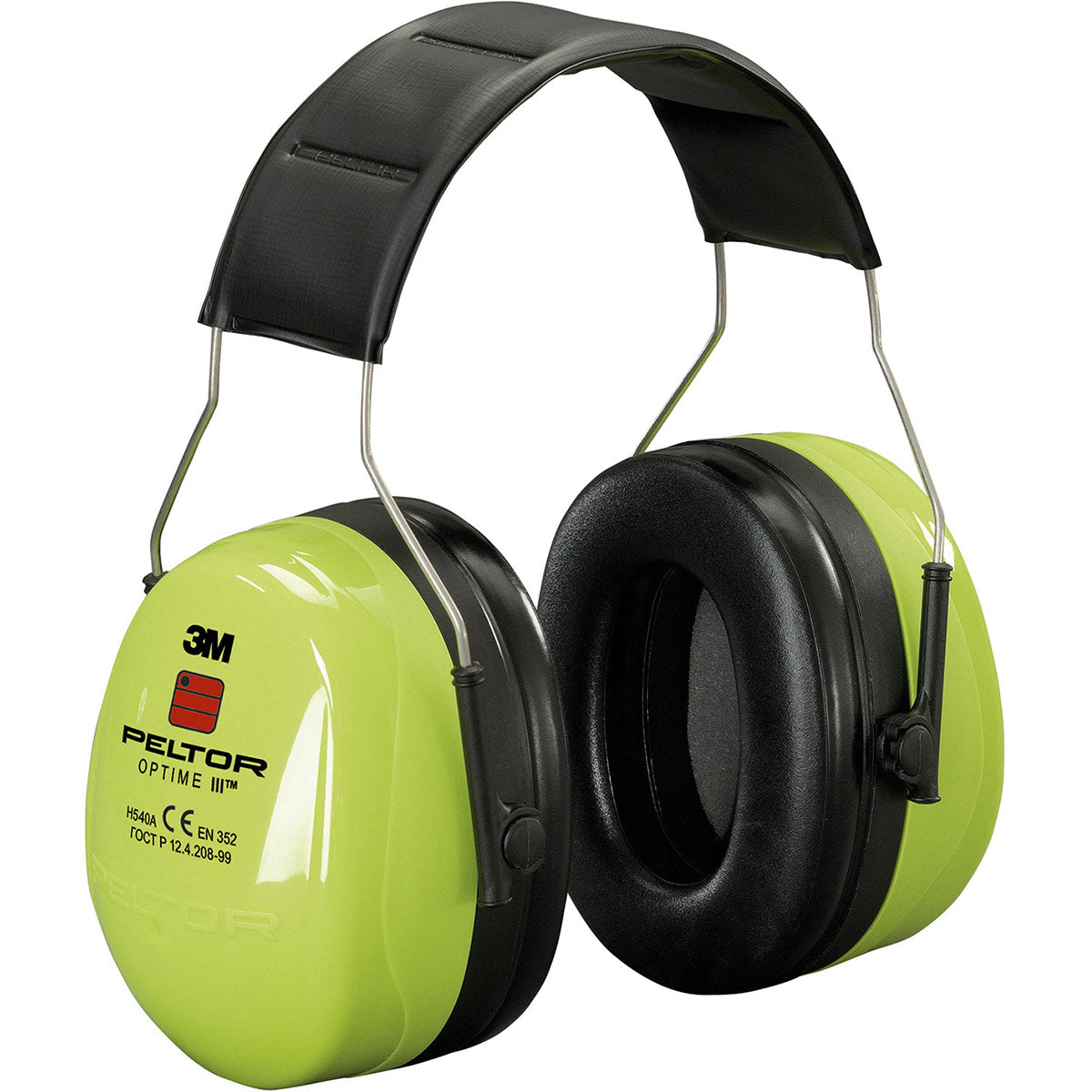 3M PELTOR Optime III Hi-Vis Overhead Ear Defenders - Safety and Protect