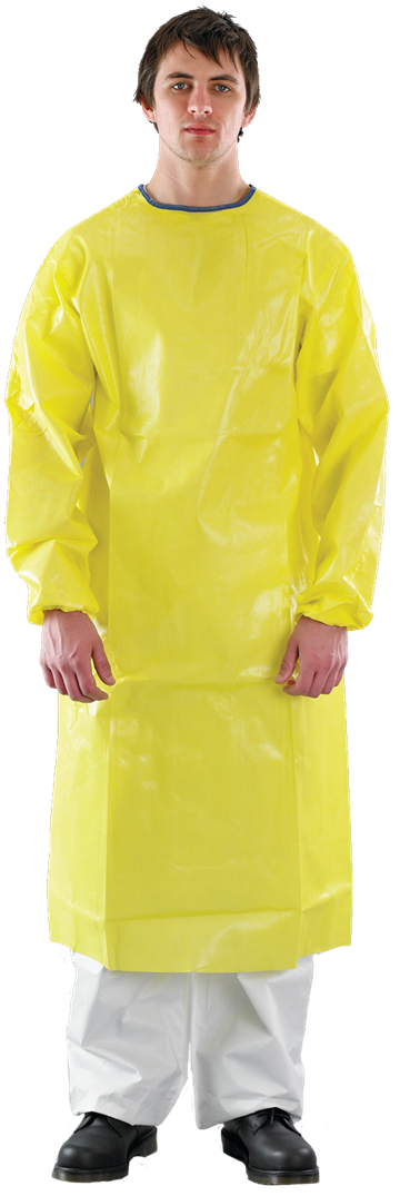 Ansell AlphaTec® 3000 Apron With Sleeves, Hi-Vis Yellow - Safety and Protect