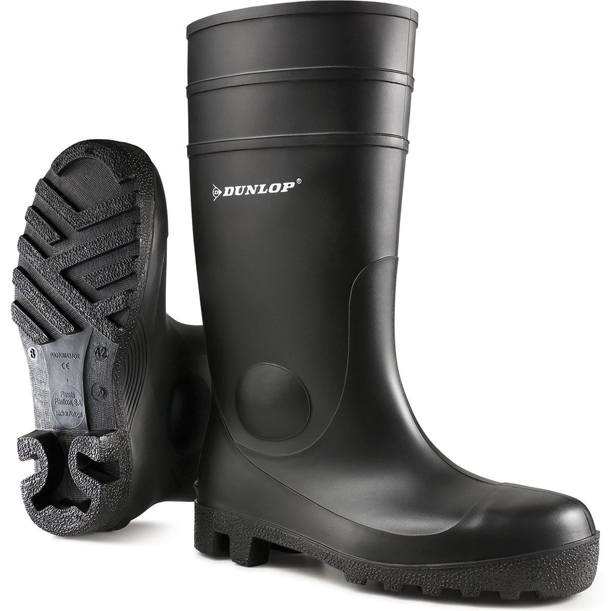 Dunlop Protomastor Black S5 Safety Wellington Boots - Safety and Protect