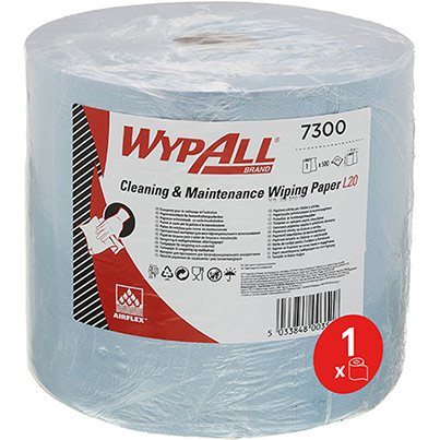 Kimberly-Clark WypAll L20 Blue Jumbo Paper Towel Roll 190m - Safety and Protect