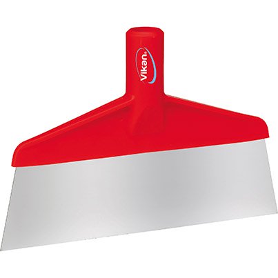 Vikan Red Stainless Steel Table and Floor Scraper Head - Safety and Protect