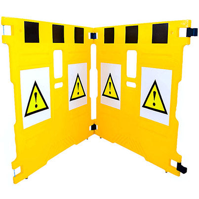 Addgards Supergard Yellow Two-Panel Barrier - Safety and Protect