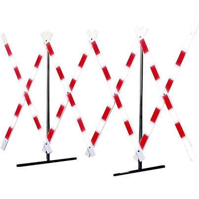 Quazar Guardian Red/White Expanding Barrier - Safety and Protect