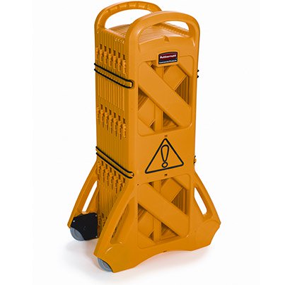 Rubbermaid Yellow Mobile Barrier - Safety and Protect