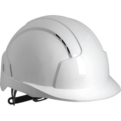 JSP EVOLite White Vented Safety Helmet with Slip Ratchet - Safety and Protect