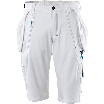 MASCOT ADVANCED 17149 White Work Shorts - Safety and Protect