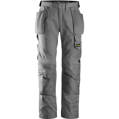 NEW Snickers Craftsmen 3211 Grey Trousers with Holster Pockets - Safety and Protect