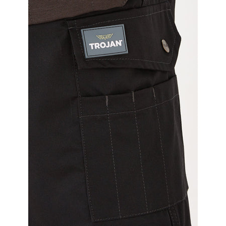 PROMOTION TROJAN Black/Grey Tradesman Shorts - Safety and Protect