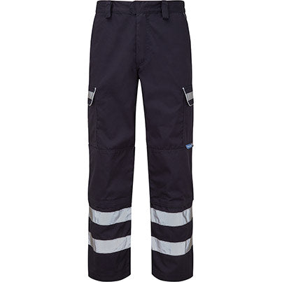 PULSAR P513/REF Navy Cargo Trousers with Kneepad Pockets - Safety and Protect