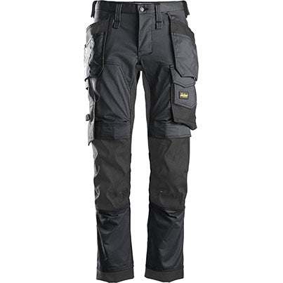 Snickers AllroundWork 6241 Grey/Black Trousers with Holster Pockets - Safety and Protect