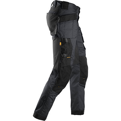 Snickers AllroundWork 6241 Grey/Black Trousers with Holster Pockets - Safety and Protect