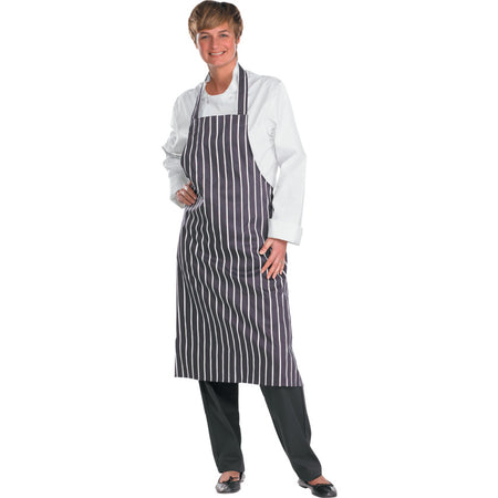 Beeswift Click Original Workwear Striped Butchers Apron Navy/White 34"X40" - Safety and Protect