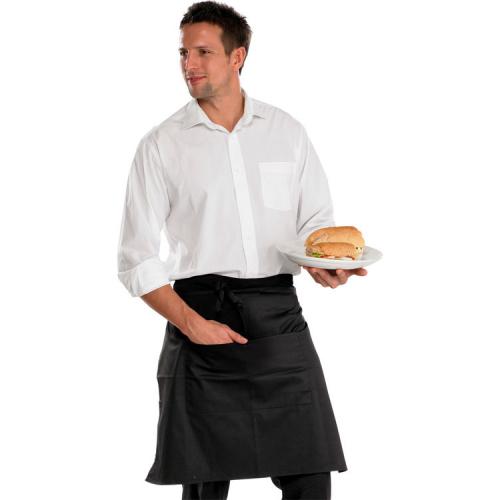 B-Click Workwear Chefs Half Apron Black - Size 29X22 - Safety and Protect