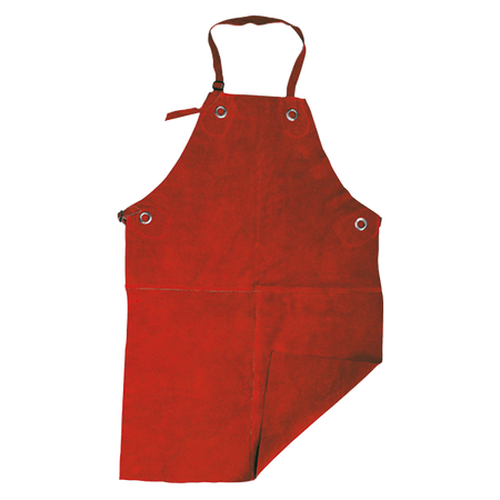 Red Apron C/W Ties 24"X36 By Parweld - Safety and Protect