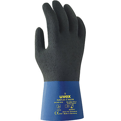 uvex Rubiflex S XG27B Nitrile Chemical-Resistant Gloves Pack of 10 - Safety and Protect