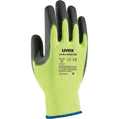 uvex Unidur 6659 PU-Coated Cut-Resistant Gloves Pack of 10 - Safety and Protect